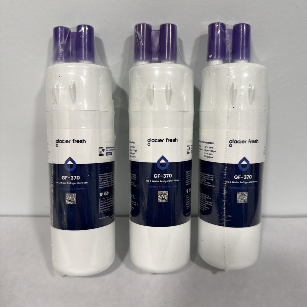 3 pack Glacier Fresh GF-370 Ice Water Refrigerator FILTERS Factory Sealed